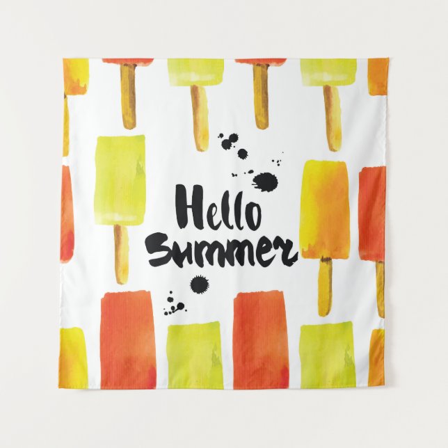 Tenture Crème de glace : Aquarelle Vintage (Devant)