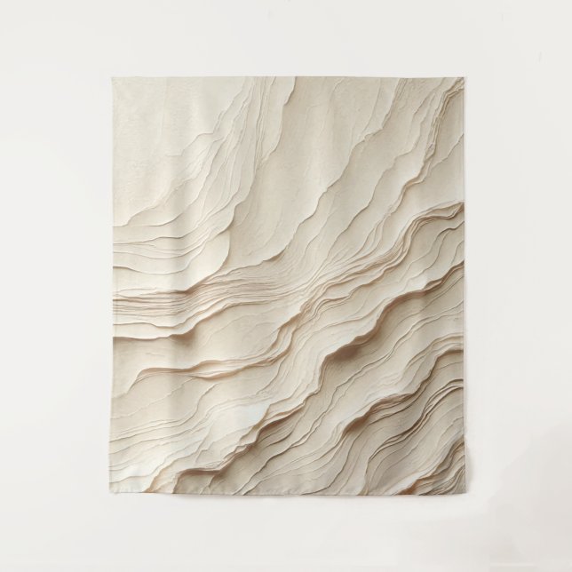 Tenture Crème d'Ivoire Bohème Texturé (Devant)