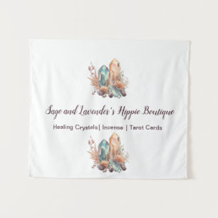 Tenture Cristaux et fleurs