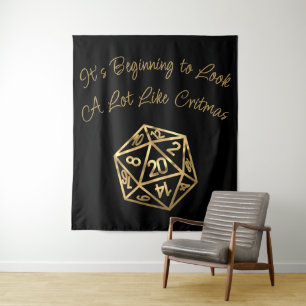 Tenture Critère RPG Jeu de rôle Gold Retro Tablett