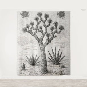 Tenture croquis de l'arbre de joshua art de croquis du d