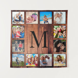 Tenture Custom Family Photo Collage Reclaimed Wood