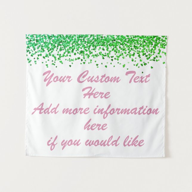 Tenture Custom Green Backdrop Anniversary Party Photo Prop (Devant (Horizontal))