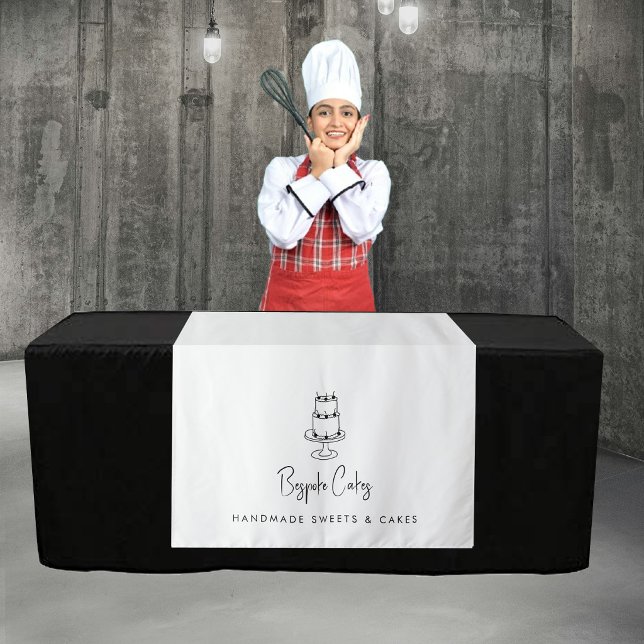 Tenture Custom Modern Business Table Runner Banner Cake (Custom Modern Business Table Runner Banner Cake Tapestry)