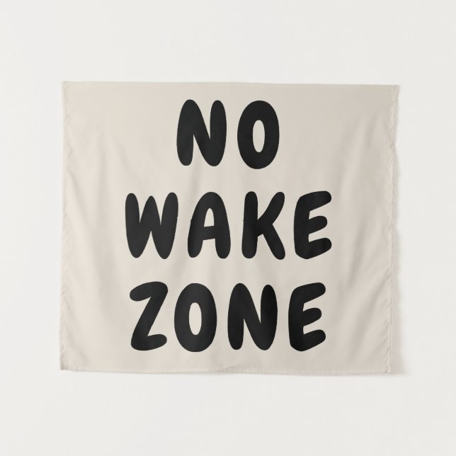 Tenture Custom No Wake Zone Playroom Nursery Boho Kid Wall (Devant (Horizontal))