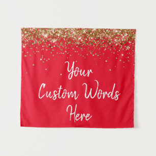 Tenture Custom Red Anniversaire Party Gold Photo Booth Pro