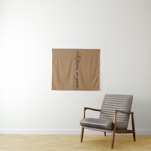 Tenture Custom text | gym motivation | And Light Brown, (En situation (horizontale))