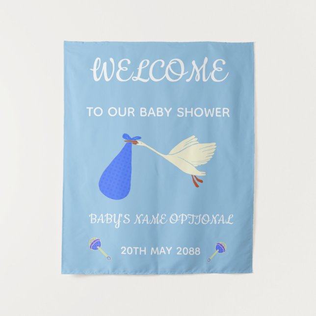 Tenture Cute Bleu Et Blanc Verrou Et Les Chevaliers (Devant)