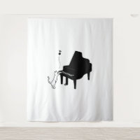 Cute Chat Jouer Piano Amusant Musicien Art