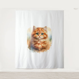 Tenture Cute Ginger Tabby Chat T-shirt classique
