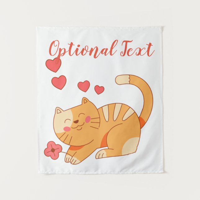 Tenture Cute Lote Orange Tabby Kitten (Devant)
