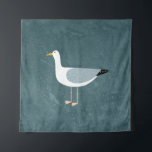 Tenture Cute mouette<br><div class="desc">Une mouette cheeky debout au bord de l'océan vert profond. Idéal pour les amateurs d'oiseaux sadiques et de la côte.</div>