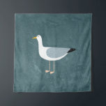Tenture Cute mouette<br><div class="desc">Une mouette cheeky debout au bord de l'océan vert profond. Idéal pour les amateurs d'oiseaux sadiques et de la côte.</div>