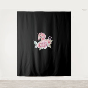 Tenture Cute Unicorn Avec Fleurs Floral Unicorn Filles Fil