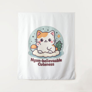 Tenture Cutesse Nyan crédible - Cute Kawaii Cat