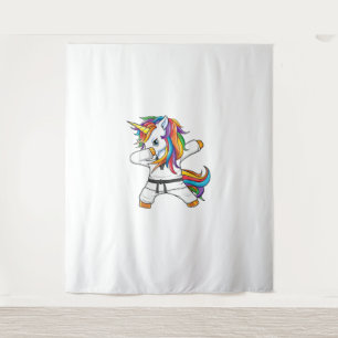 Tenture Dabbing Unicorn Karate Taekwondo Enfants Filles Ma
