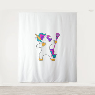 Tenture Dabbing Unicorn Lacrosse LAX Chemise drôle Tee Cad