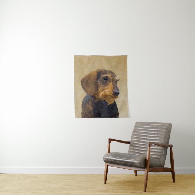 Tenture Dachshund (À poils durs) Peinture Chien Art origin (En situation)