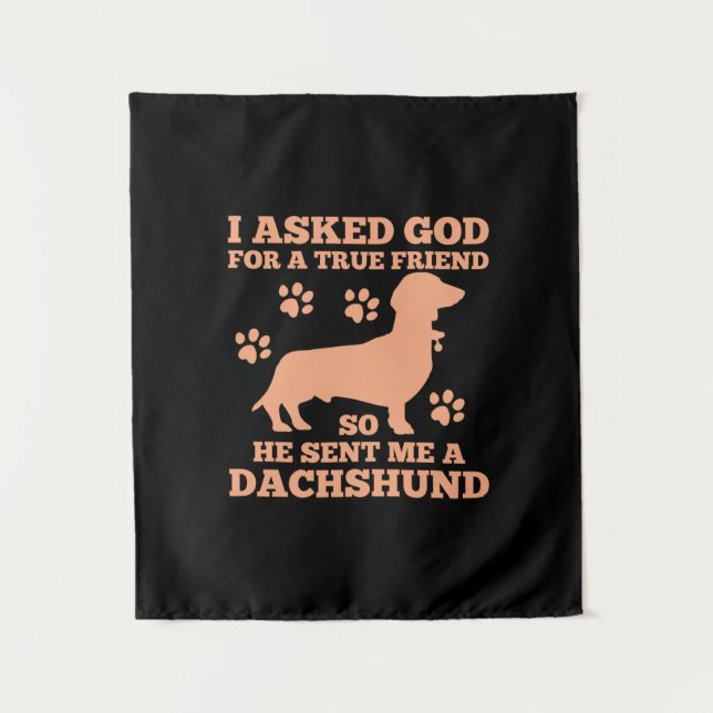 Tenture Dachshund Est Mon Vrai Ami (Devant)