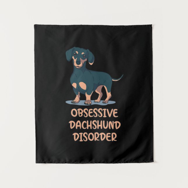 Tenture Dachshund obsessionnel (Devant)