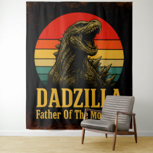 Tenture Dadzilla père des monstres fête des pères