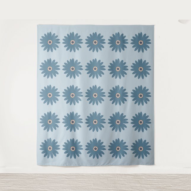 Tenture Daisy Bleue (Devant)