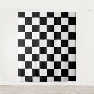 Tenture Damier noir et blanc
