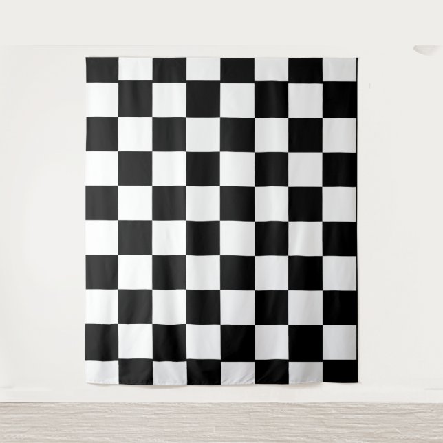 Tenture Damier noir et blanc (Devant)