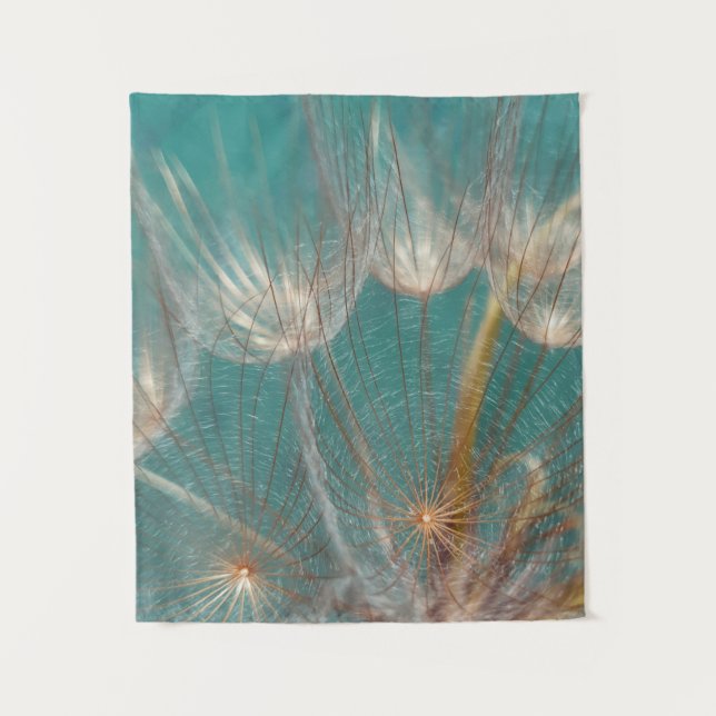 Tenture Dandelion blanc en gros plan photographie (Devant)
