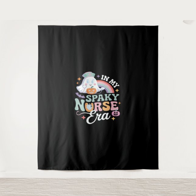 Tenture Dans Mon Époque Éffrayante Infirmière Halloween Tr (Devant)