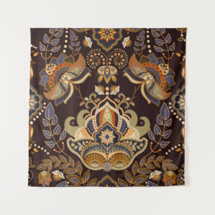 Tenture Dark Paisley : Floral Indian Seamless.