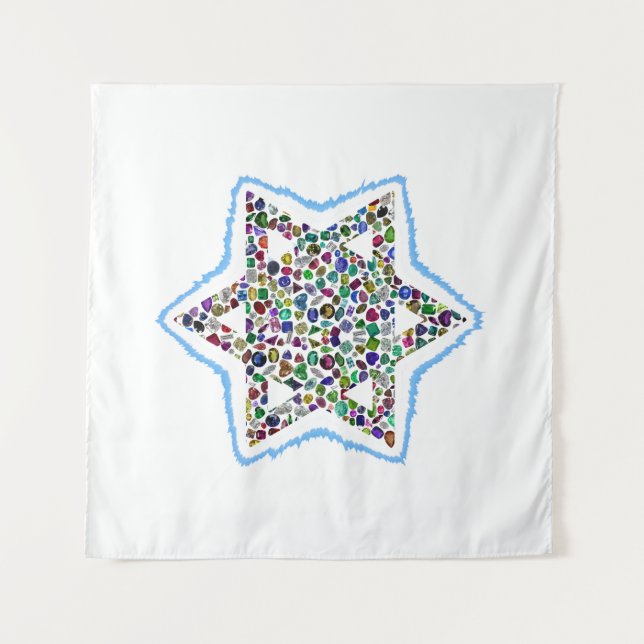 Tenture David Star made with Gemstones (Devant (Horizontal))
