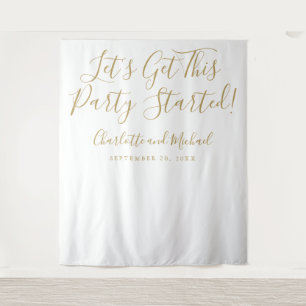 Tenture Début de la partie Script Gold Photo fond