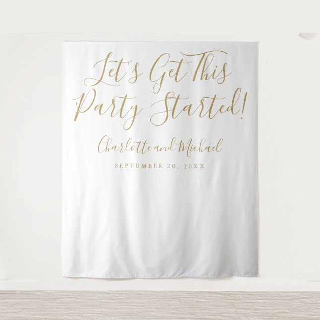 Tenture Début de la partie Script Gold Photo fond (Devant)