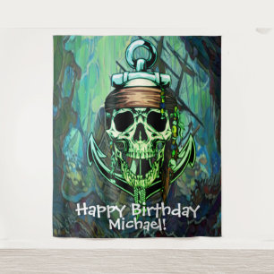 Tenture Décor d'anniversaire Crâne de Pirate