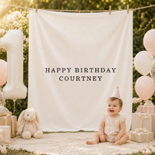 Tenture Décor d'anniversaire personnalisé pour bébé Premie