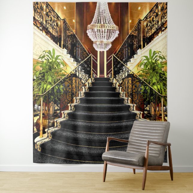 Tenture Décor d'arrière-plan d'escalier (En situation)