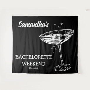 Tenture Décor de fête de bachelorette rétro moderne Cockta