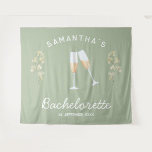 Tenture Décor de fête de jeune fille au champagne Bohème f