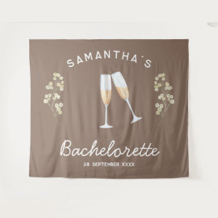 Tenture Décor de fête de jeune fille au champagne Bohème F