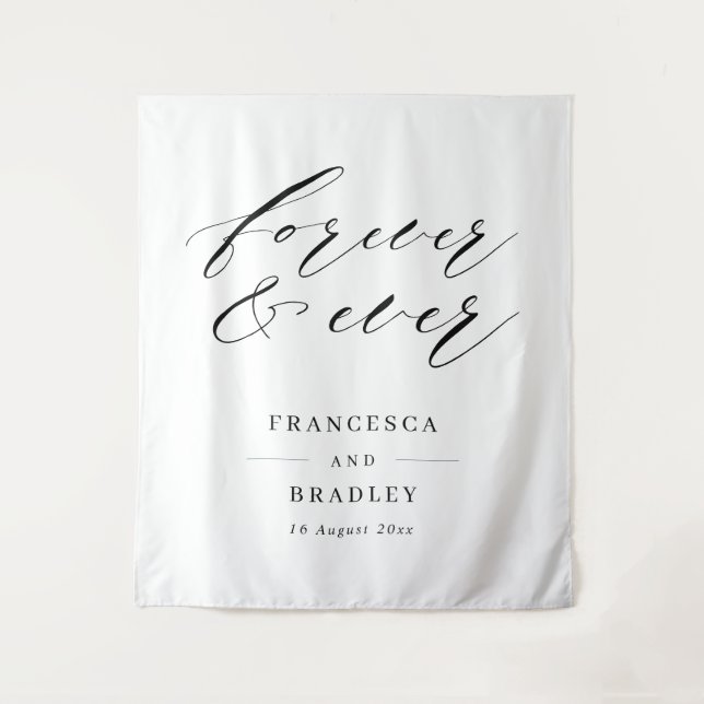 Tenture Décor de fond de cérémonie de mariage pour toujour (Devant)