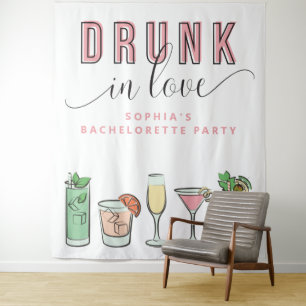 Tenture Décor de fond de fête de Bachelorette amoureux ivr