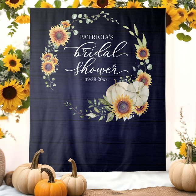 Tenture Décor de fond de mariage avec tournesols verts aut (Créateur téléchargé)