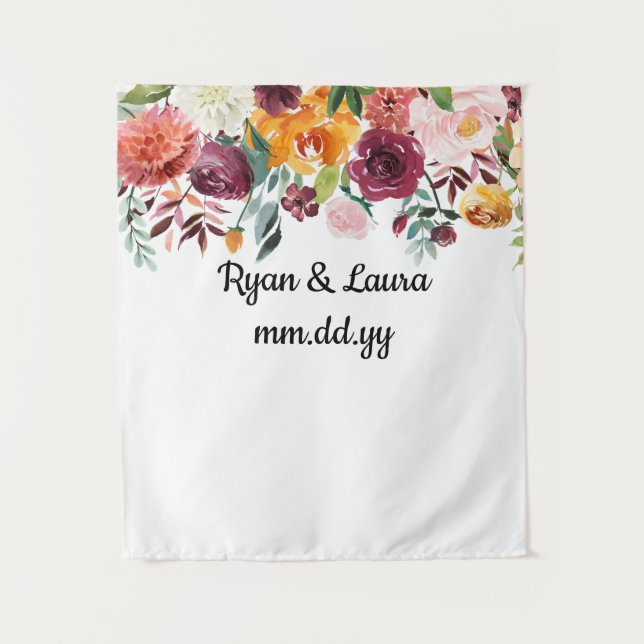 Tenture Décor de fond de mariage d'automne, accessoire de  (Devant)