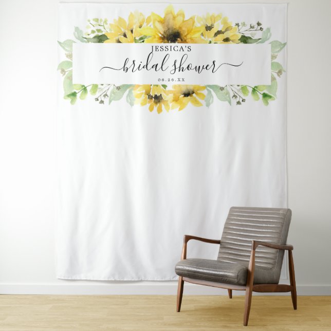 Tenture Décor de fond de mariage de jardin de tournesol Pr (En situation)