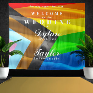Tenture Décor de fond de mariage gay étape répétition drap