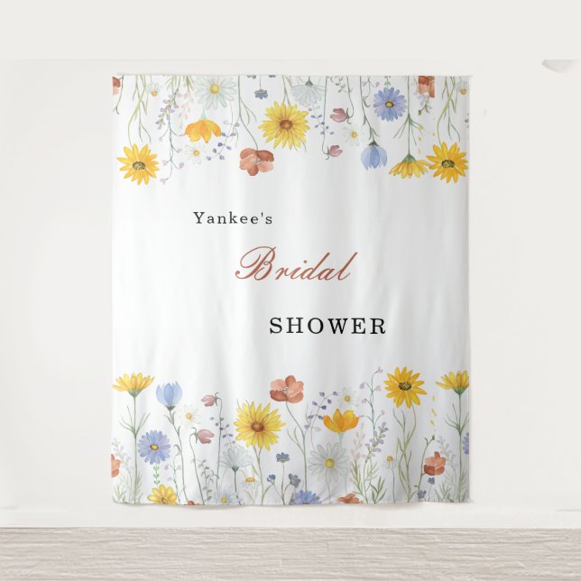 Tenture Décor de fond de mariage printanier aux fleurs sau (Devant)