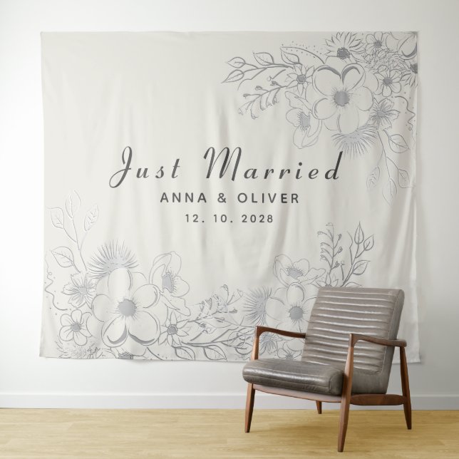 Tenture Décor de fond de mariage tout neuf (En situation (horizontale))