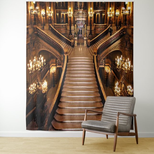 Tenture Décor de fond d'escalier (En situation)