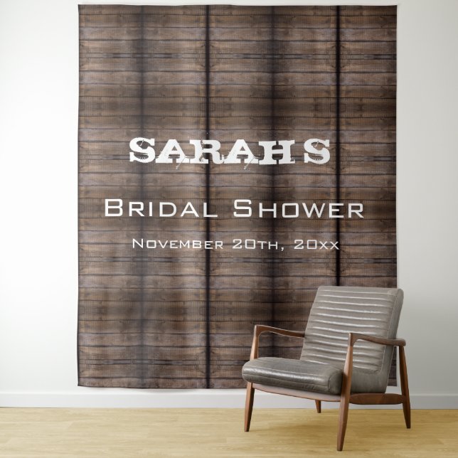 Tenture Décor de fond simple en bois rustique pour la douc (En situation)